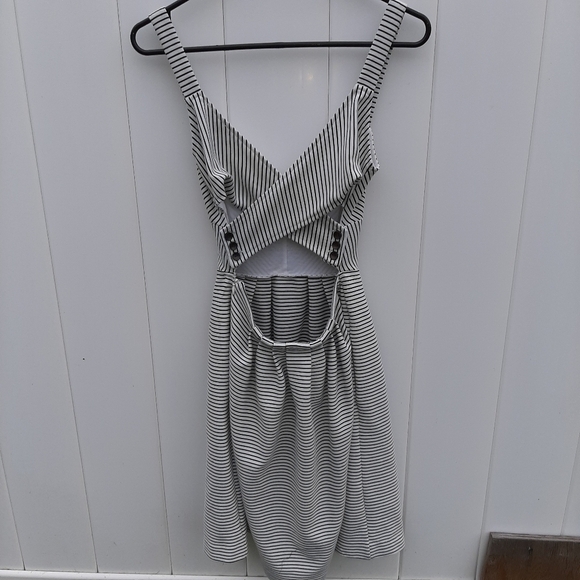 Anthropologie Striped Cross Back Dress - Picture 3 of 14